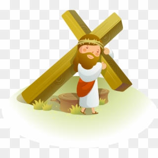 Crown Of Thorns Christianity Clip Art - Jesus En La Cruz Animado - Png Download