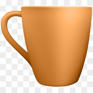 Orange Ceramic Mug Clip Art - Png Download