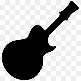 Alphabet Guitar Png - Guitar Black Shape Clipart