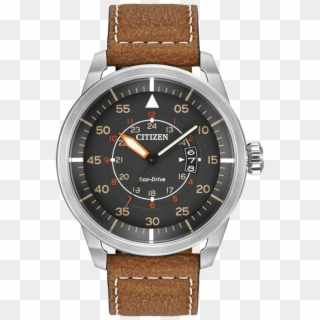 Avion - Citizen Eco Drive Stainless Steel Mens Watch Leather Clipart
