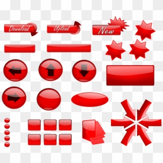 Glossy Buttons Png - Red Buttons Clipart