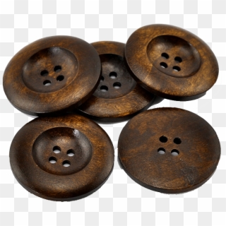 Wooden Brown Button Clipart