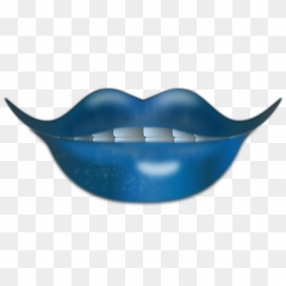 This Free Icons Png Design Of Lips Blue Clipart