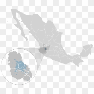 1992 Guadalajara Explosions - Mexico Map Grey Clipart