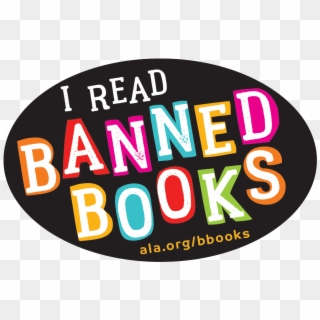 I Read Banned Books Bumper Sticker - Graphic Design Clipart