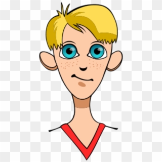 Blonde - Cartoon Boy With Blond Hair And Blue Eyes Clipart