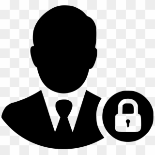 Businessman Safe Secure Protected User Lock Person - Remove User Icon Png Clipart