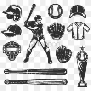 Free Png Set Of Vector Baseball Icons, Baseball, Icon, - Baseball Icons Clipart