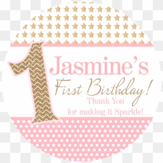 Twinkle Little Star First Birthday Girl Label - Full Flared Palazzo Stitch Clipart