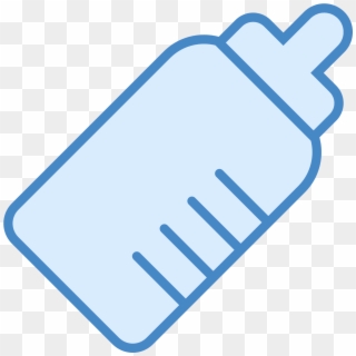 Baby Bottle Icon - Electric Blue Clipart