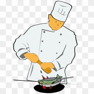 Chef Frying Fish Frying Pan Png Image - Chef Clip Art Transparent Png