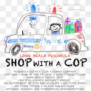 Shop With A Cop - Child Drawing Car Clipart
