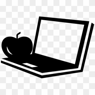 Open Laptop With An Apple Svg Png Icon Free Download - Computer Music Icon Clipart
