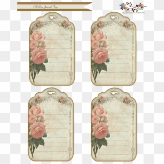 Displaying Old Rose Journaling Tags By Glenda@glenda's - Garden Roses Clipart