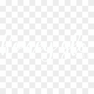 Honeyglo - Logo - White - Calligraphy Clipart