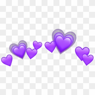 Purple Heart Purpleheart Heartpurple Crown Emojis Emoji - Red Hearts Emoji Png Clipart