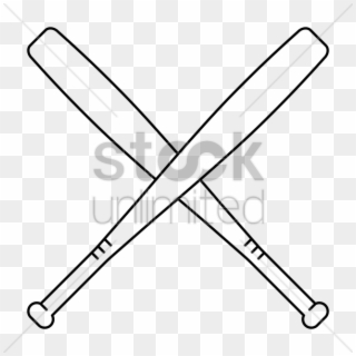 Crossed Baseball Bat Clip Art Clipart Baseball Bats - Crossed Baseball Bat Clip Art - Png Download