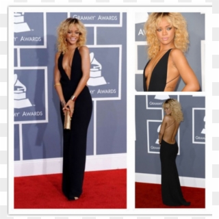 Luxusne Celebritne Saty Rihanna Dark Uz Len Na Objednavku - Long Black Event Dress Clipart