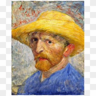 Van Gogh Self Portrait With Straw Hat , Png Download Clipart