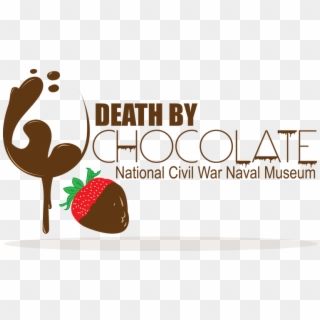 Death By Chocolate Logo Black Background - Strawberry Clipart