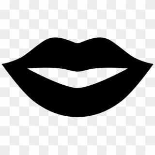 Lips Clipart Black And White - Lips Symbol - Png Download