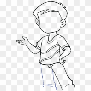 Running Man Pattern Use - Draw A Boy Easy Clipart