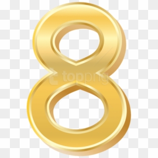 Free Png Gold Style Number Eight Png Images Transparent - Circle Clipart