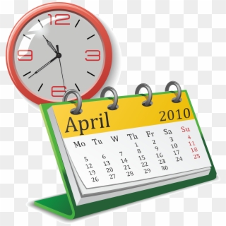 Clipart - Clock And Calendar Clipart - Png Download