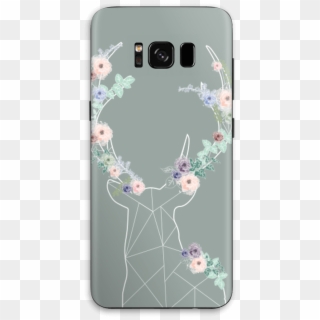 Grey Blooming Deer Skin Galaxy S8 - Smartphone Clipart