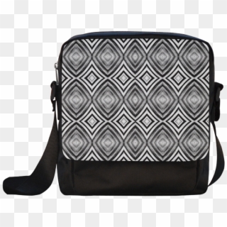 Black And White Diamond Pattern Crossbody Nylon Bags - Bag Clipart