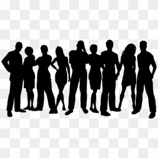 Teenager Group Silhouette , Png Download - Group Of Friends Silhouette Clipart