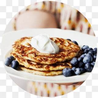 Keto Pancakes With Berries And Whipped Cream Clipart