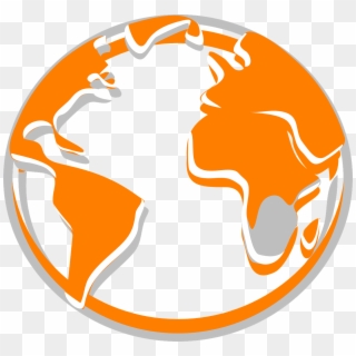 Globe Orange World Planet Earth Png Image - Transparent Logo Of Globe Clipart