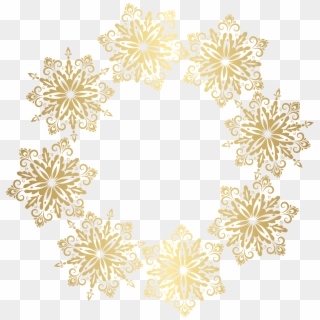 Gold Snowflakes Border Transparent Image Clipart