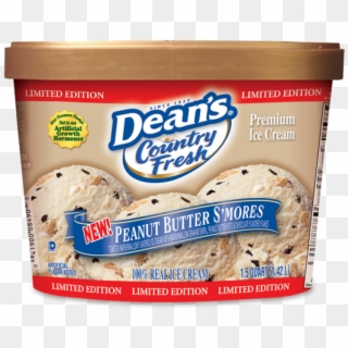 Dean's Country Fresh Premium Peanut Butter S'mores - Deans Peanut Butter Ice Cream Clipart
