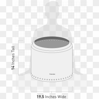 14 Inches Tall, - Big Smokeless Wood Stove Clipart