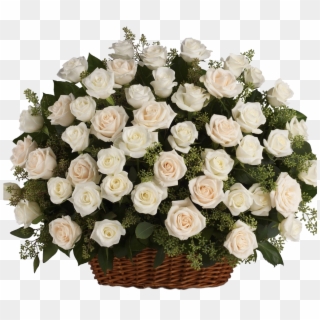 White Roses Png Hd Background - White Roses Flower Basket Clipart