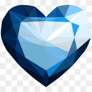 Sapphire Heart Png Clipart - Blue Diamond Heart Png Transparent Png