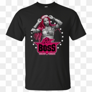 Wwe Sasha Banks Pink Hair With Logo - Shirt Clipart