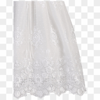 Baby Girls Floral Embroidered Tulle Christening Gown Clipart