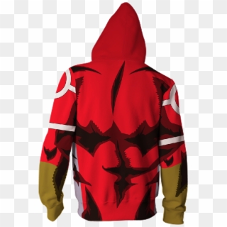 My Hero Academia Strongest Hero All Might Red Zip Up - Sweatshirt Clipart