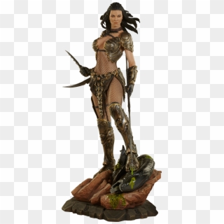 Warrior Predator Png Image Background - Female Predator Statue Clipart
