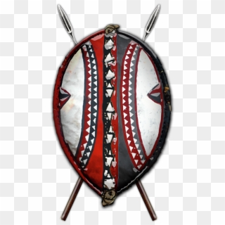 Maasai Spear And Shield Clipart