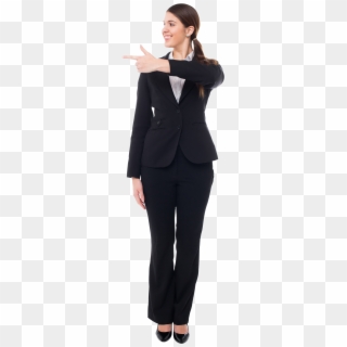 Girl Pointing Left Free Commercial Use Png Image - Formal Wear Clipart