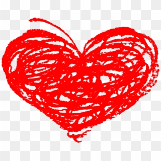 Free Download - Red Scribble Heart Png Clipart