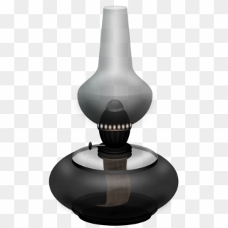 Oil Lamp Kerosene Lamp Electric Light - Big Oil Lamp Clipart Black And White - Png Download