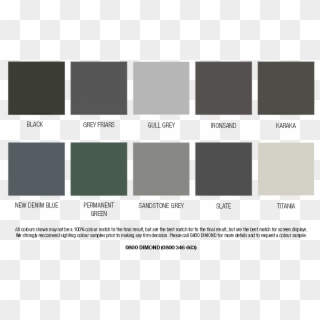 Dimond Roofing Standard Colour Range - Grey All Colour Clipart