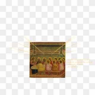 Notice How In The Last Supper Giotto Attempts To Make - Last Supper Clipart