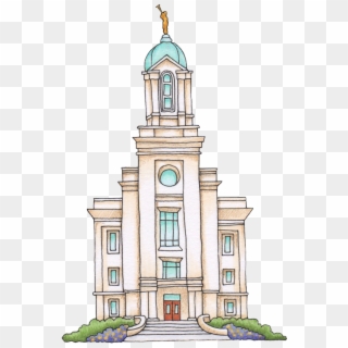 When I First Did My Set Of Utah Temples For Etsy, The - Cedar City Temple Watercolor Clipart