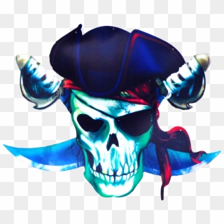 Skull Pirates Symbol Skeleton Png Image - Piracy Clipart